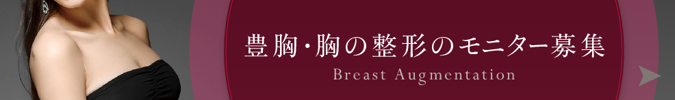 豊胸・胸の整形のモニター募集